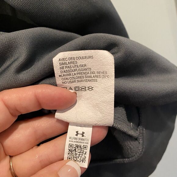 Under Armour Hoodie Men’s Large Grey Pullover 1/2 Zip Performance Fleece READ - Picture 11 of 13